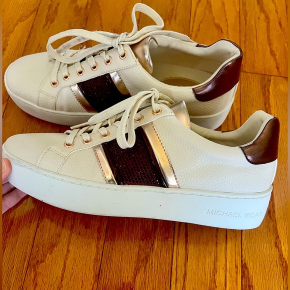 Michael Kors tennis shoes. Adorable to throw on with leggings or jeans! - Picture 1 of 4